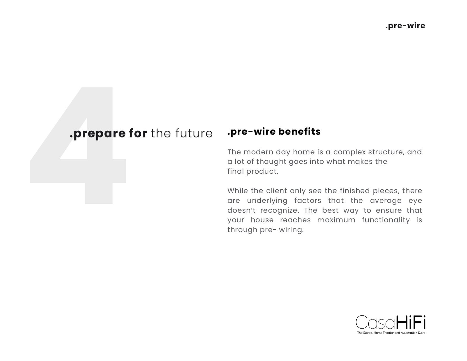 CasaHiFi brochure page